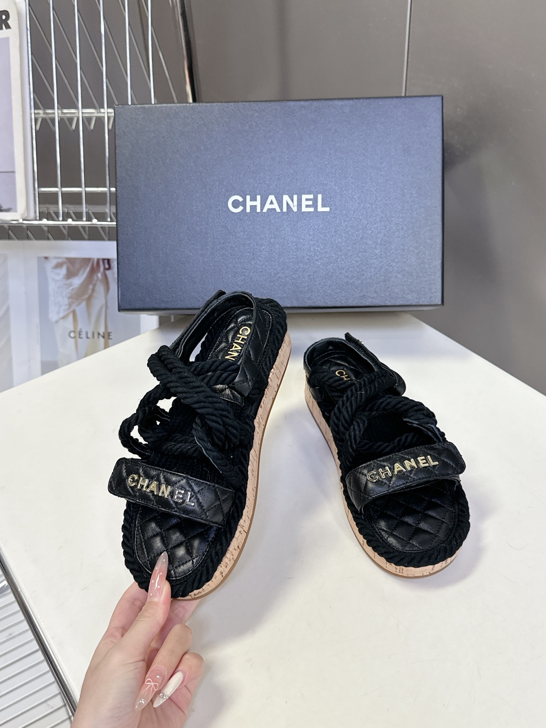  CHANEL香奈儿春夏最新款菱格拖鞋 凉鞋                              