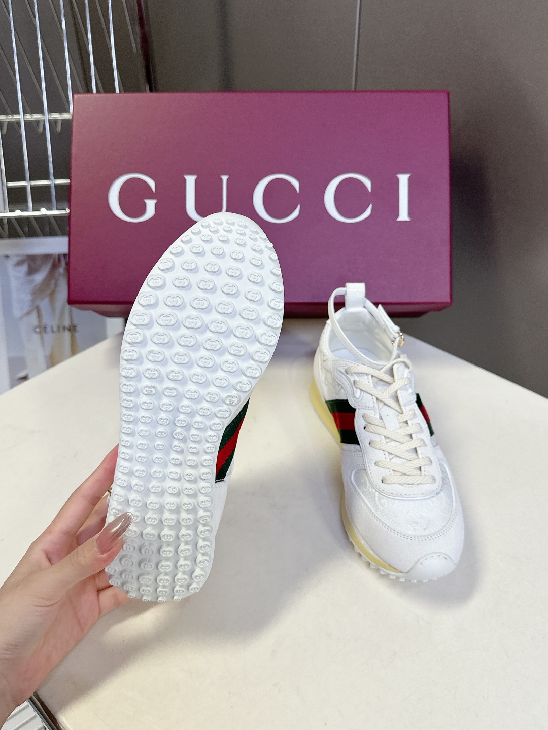  GUCCI古驰2025最新春夏走秀款 运动鞋 阿甘鞋                         