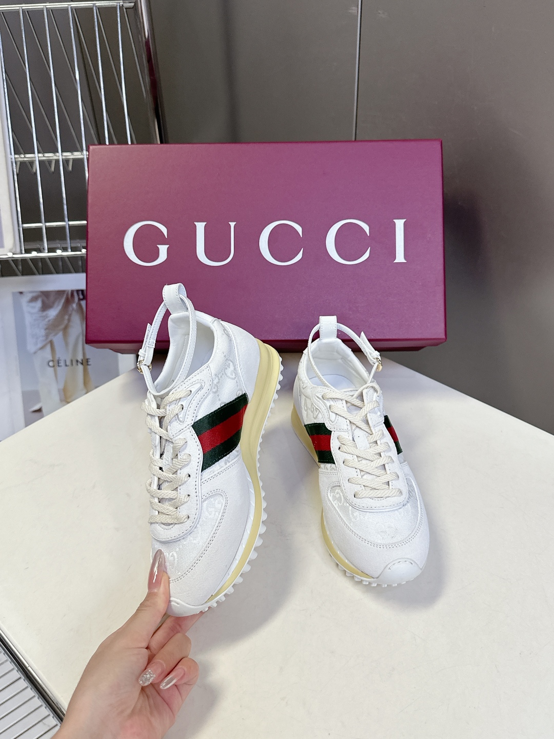  GUCCI古驰2025最新春夏走秀款 运动鞋 阿甘鞋                         