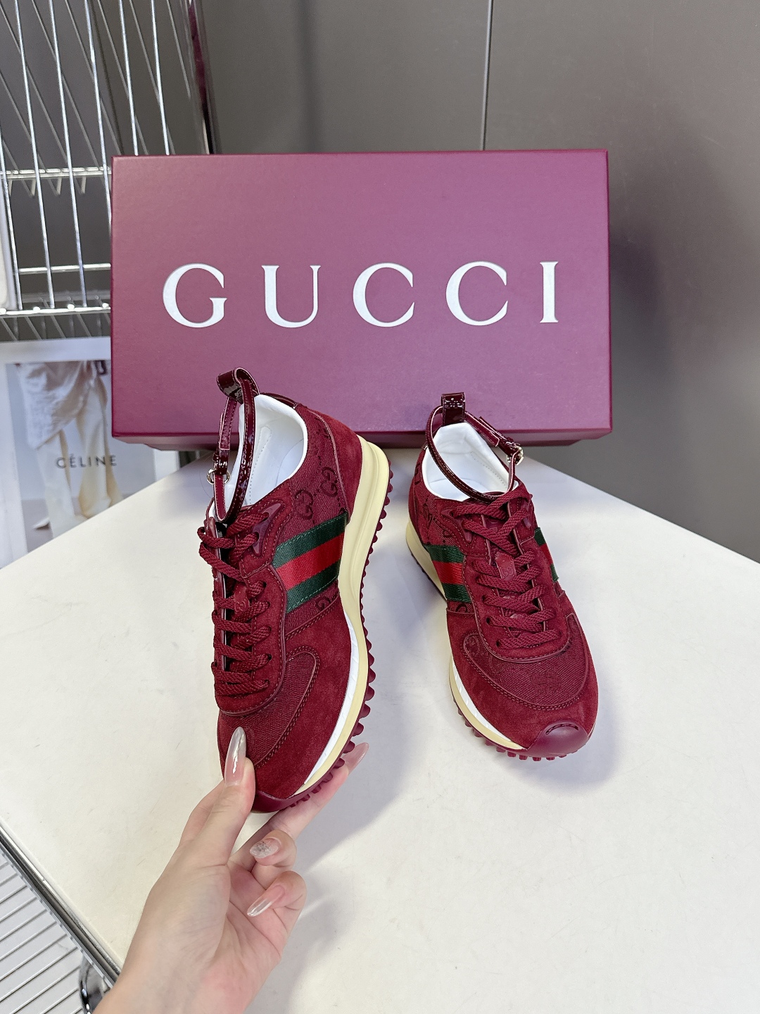  GUCCI古驰2025最新春夏走秀款 运动鞋 阿甘鞋                         