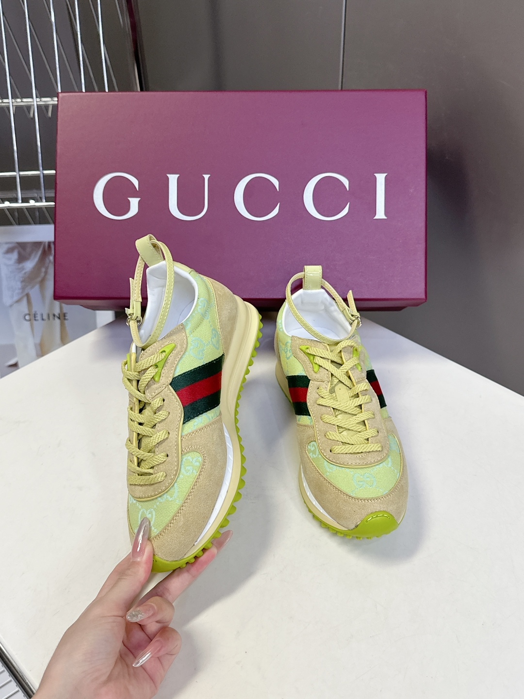  GUCCI古驰2025最新春夏走秀款 运动鞋 阿甘鞋                         