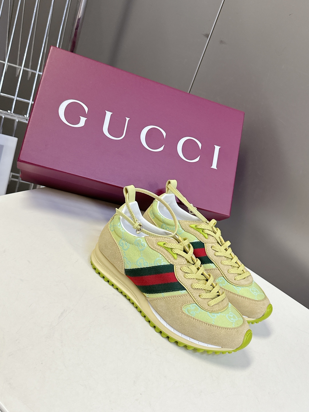  GUCCI古驰2025最新春夏走秀款 运动鞋 阿甘鞋                         