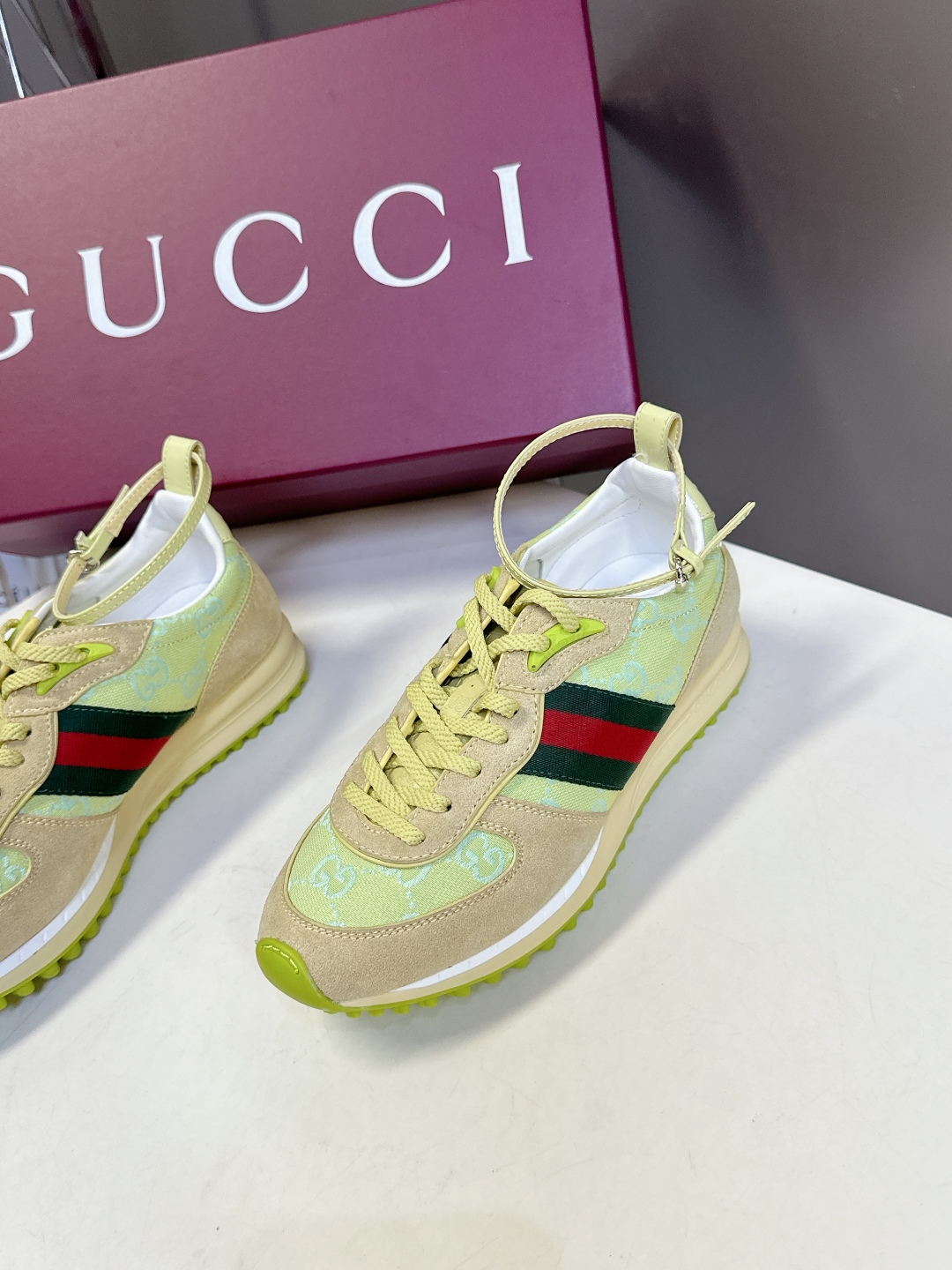  GUCCI古驰2025最新春夏走秀款 运动鞋 阿甘鞋                         