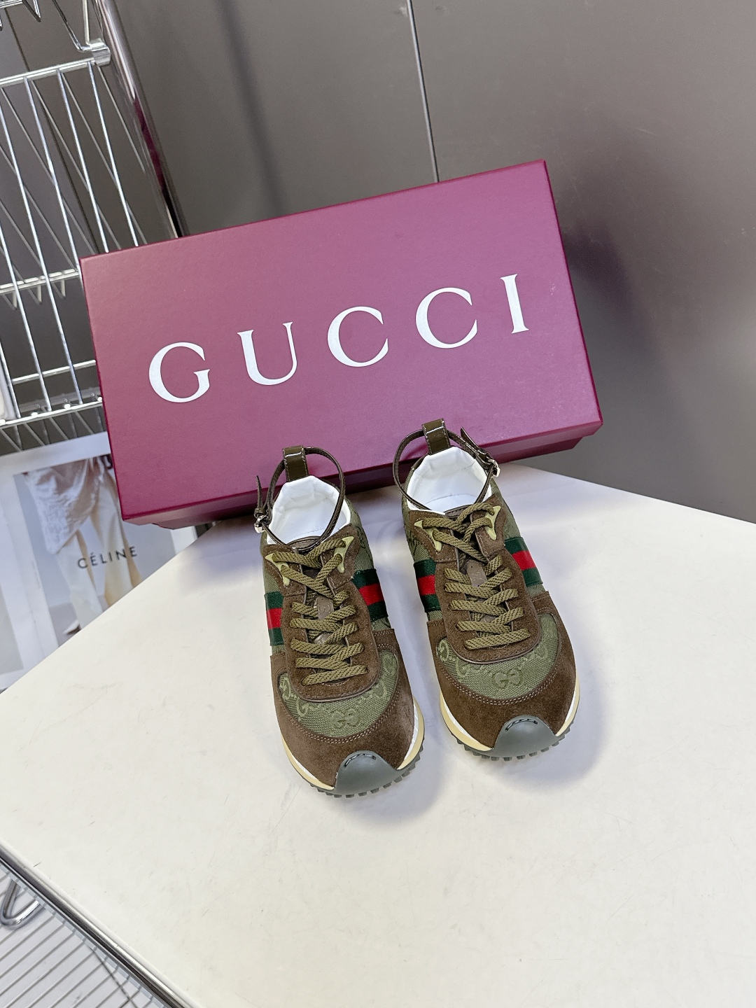  GUCCI古驰2025最新春夏走秀款 运动鞋 阿甘鞋                         