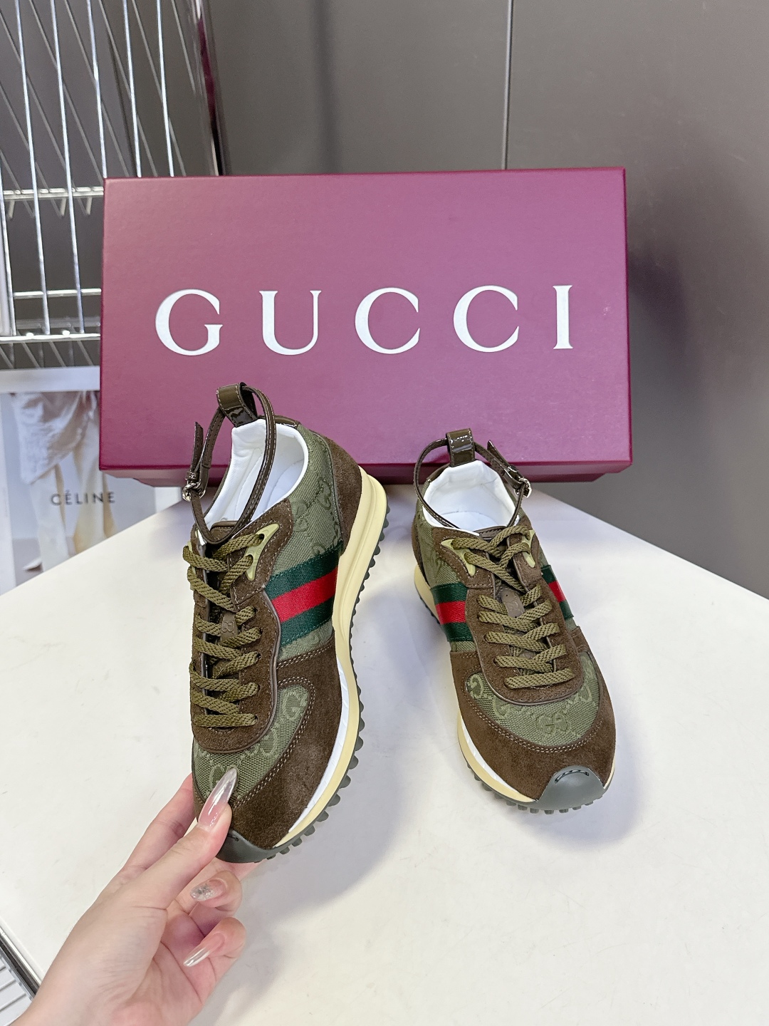  GUCCI古驰2025最新春夏走秀款 运动鞋 阿甘鞋                         