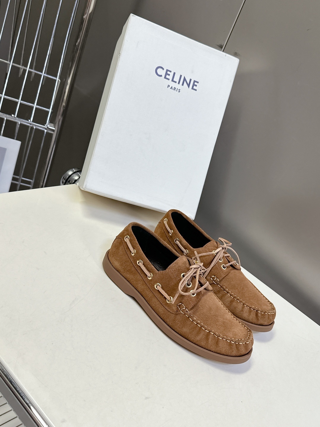 CELINE思琳最新款凯旋门扣 乐福鞋