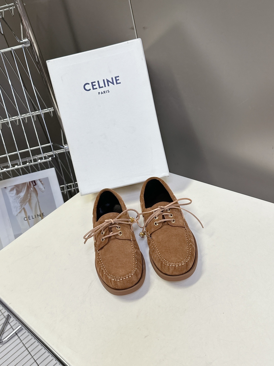 CELINE思琳最新款凯旋门扣 乐福鞋