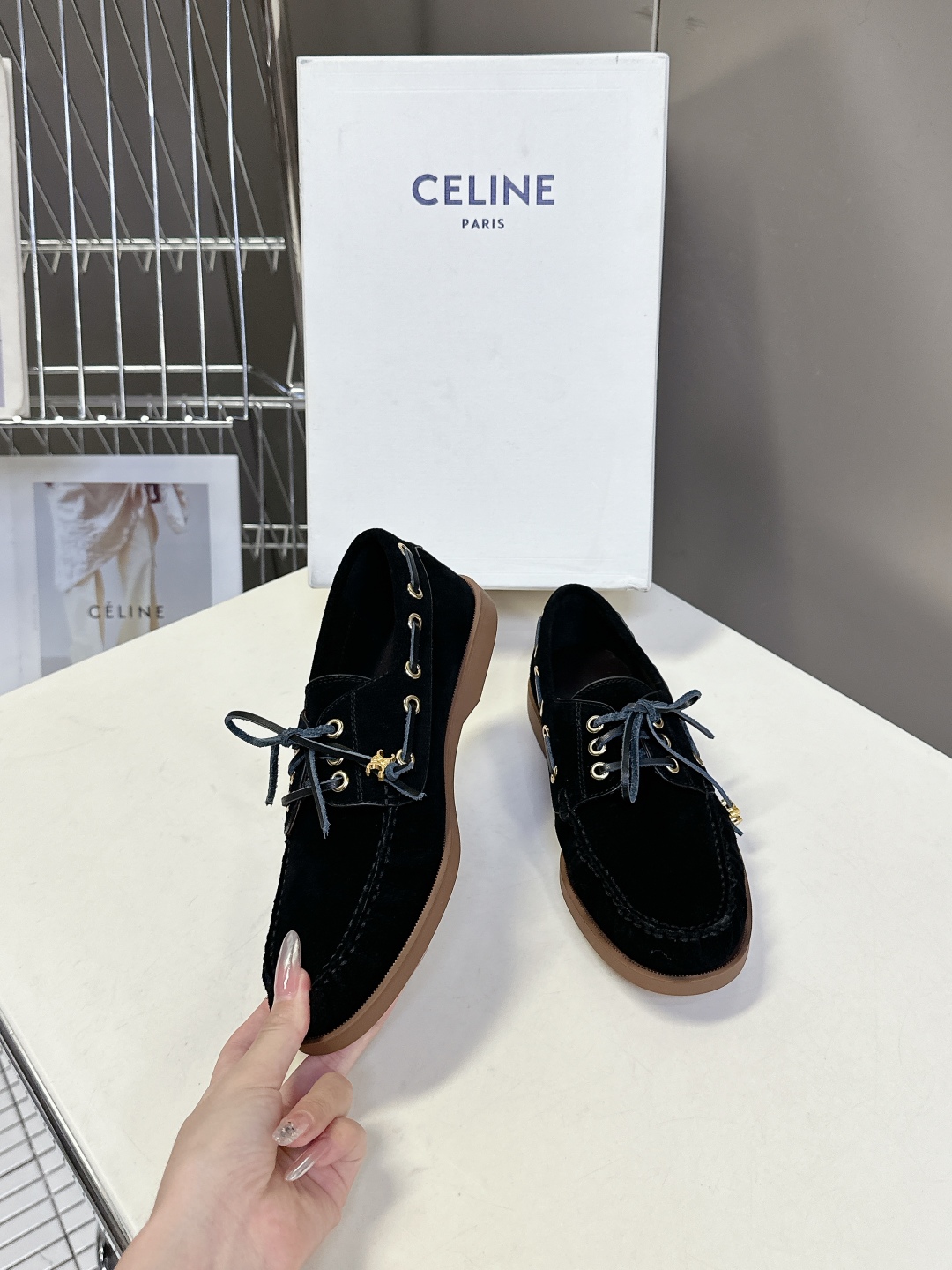  CELINE思琳最新款凯旋门扣 乐福鞋                                