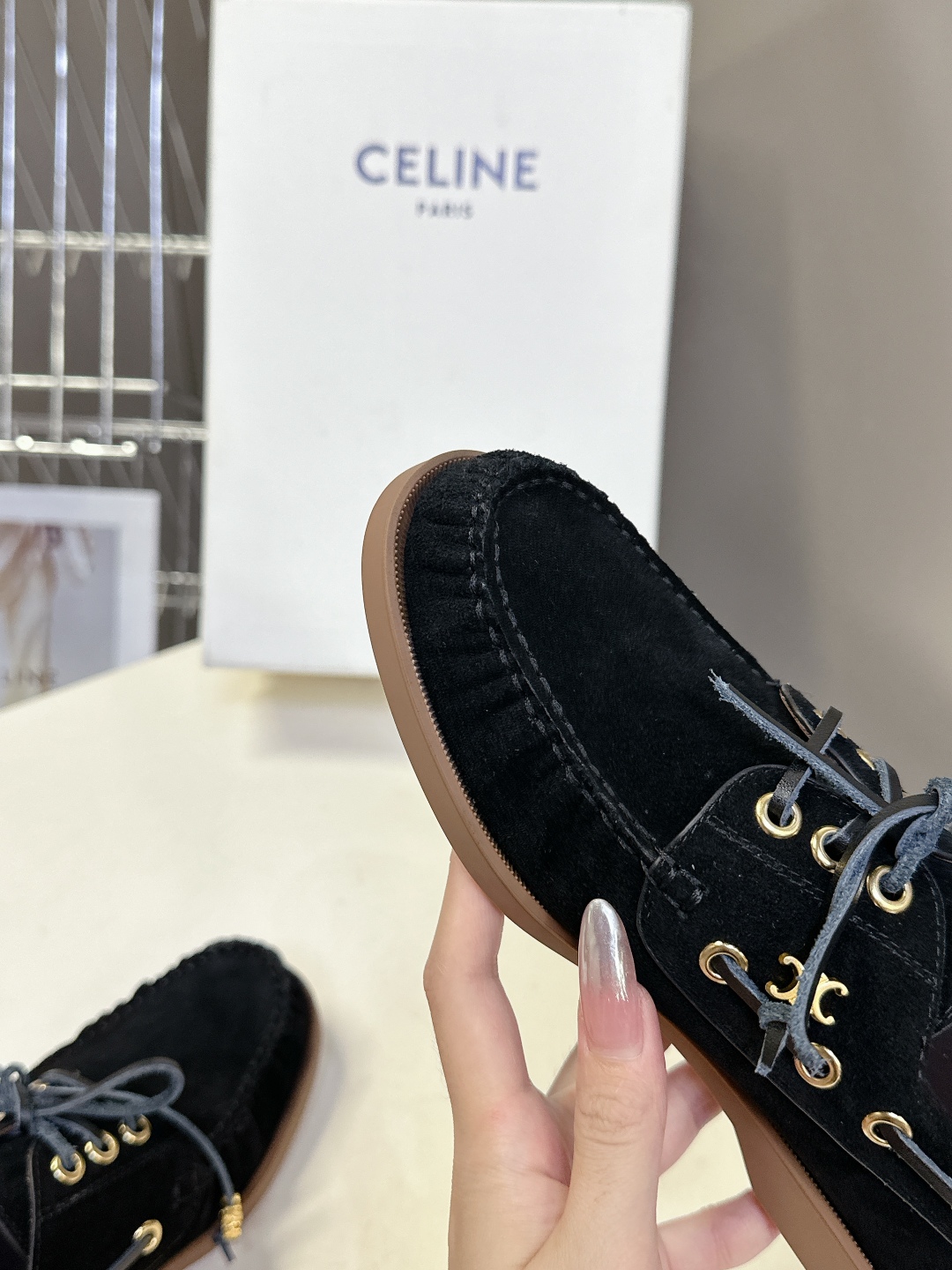  CELINE思琳最新款凯旋门扣 乐福鞋                                