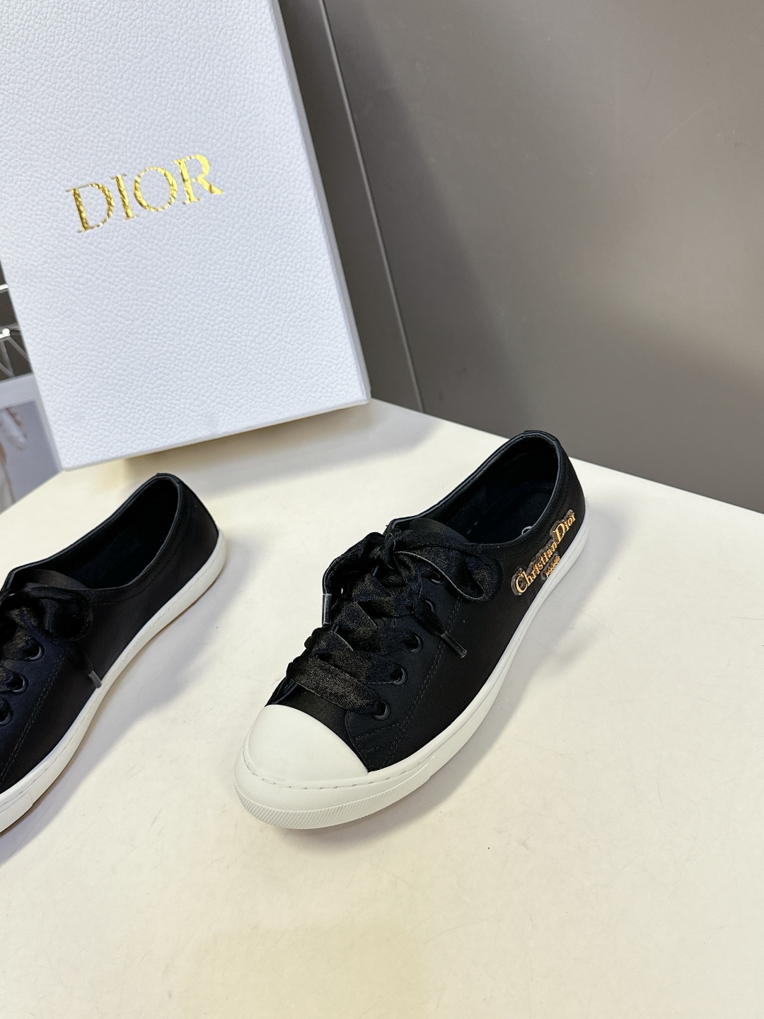  DIOR迪奥2025最新款lucky缎面 休闲鞋  薄底鞋                      