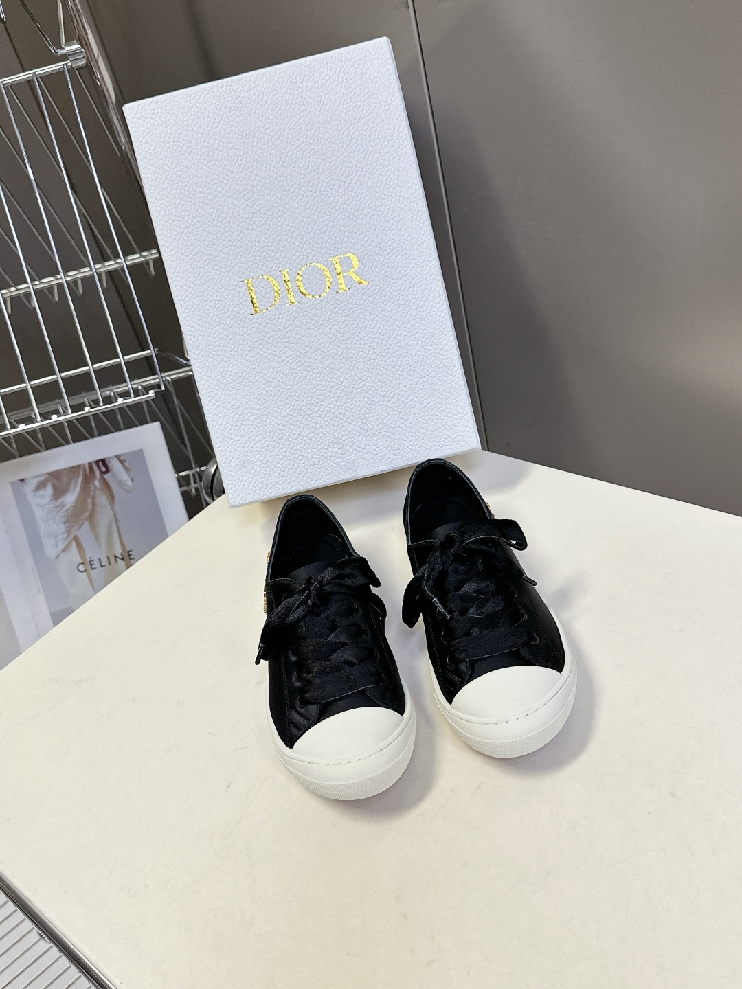  DIOR迪奥2025最新款lucky缎面 休闲鞋  薄底鞋                      