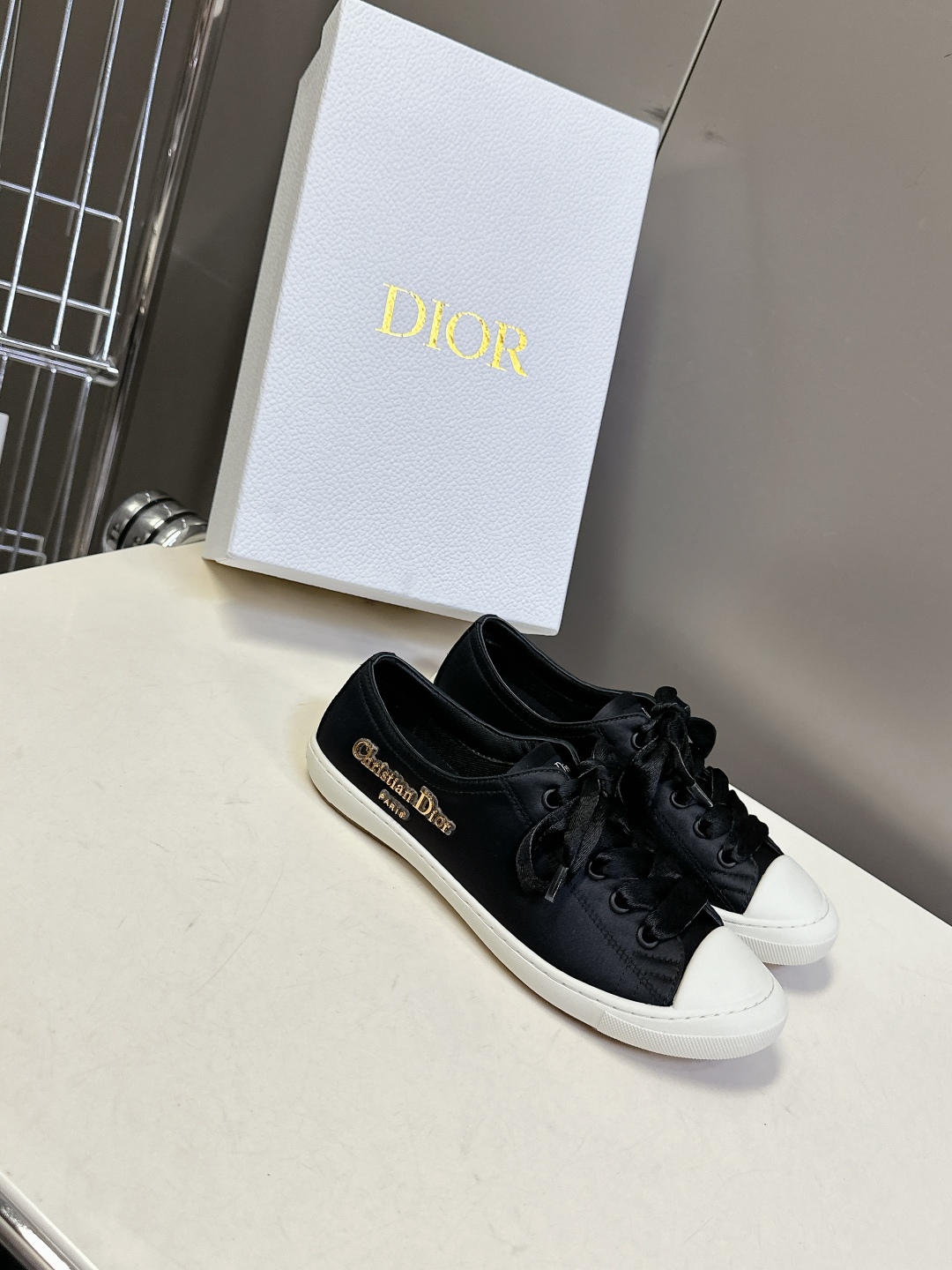  DIOR迪奥2025最新款lucky缎面 休闲鞋  薄底鞋                      