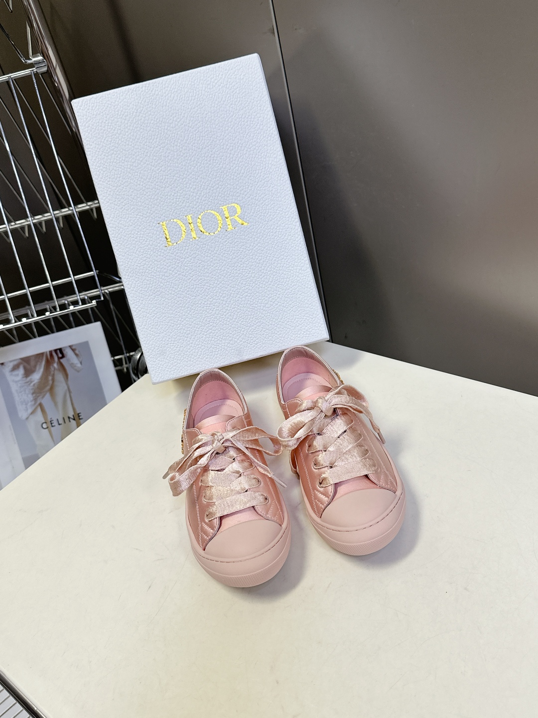  DIOR迪奥2025最新款lucky缎面 休闲鞋  薄底鞋                      