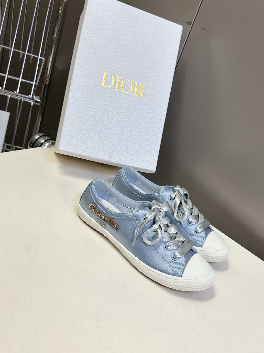  DIOR迪奥2025最新款lucky缎面 休闲鞋  薄底鞋                      
