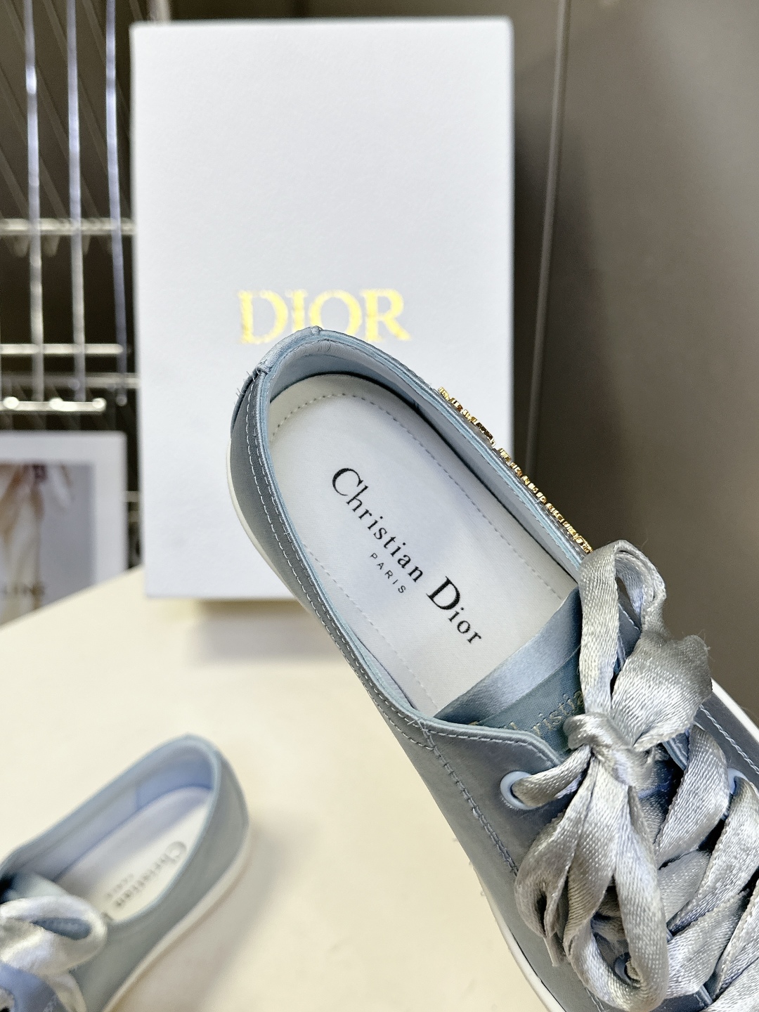  DIOR迪奥2025最新款lucky缎面 休闲鞋  薄底鞋                      
