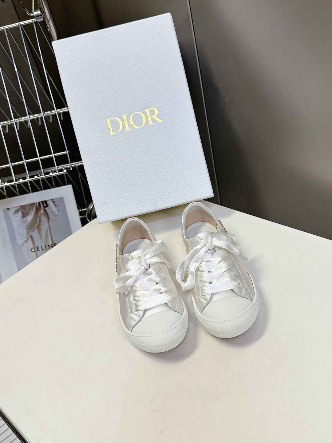  DIOR迪奥2025最新款lucky缎面 休闲鞋  薄底鞋                      