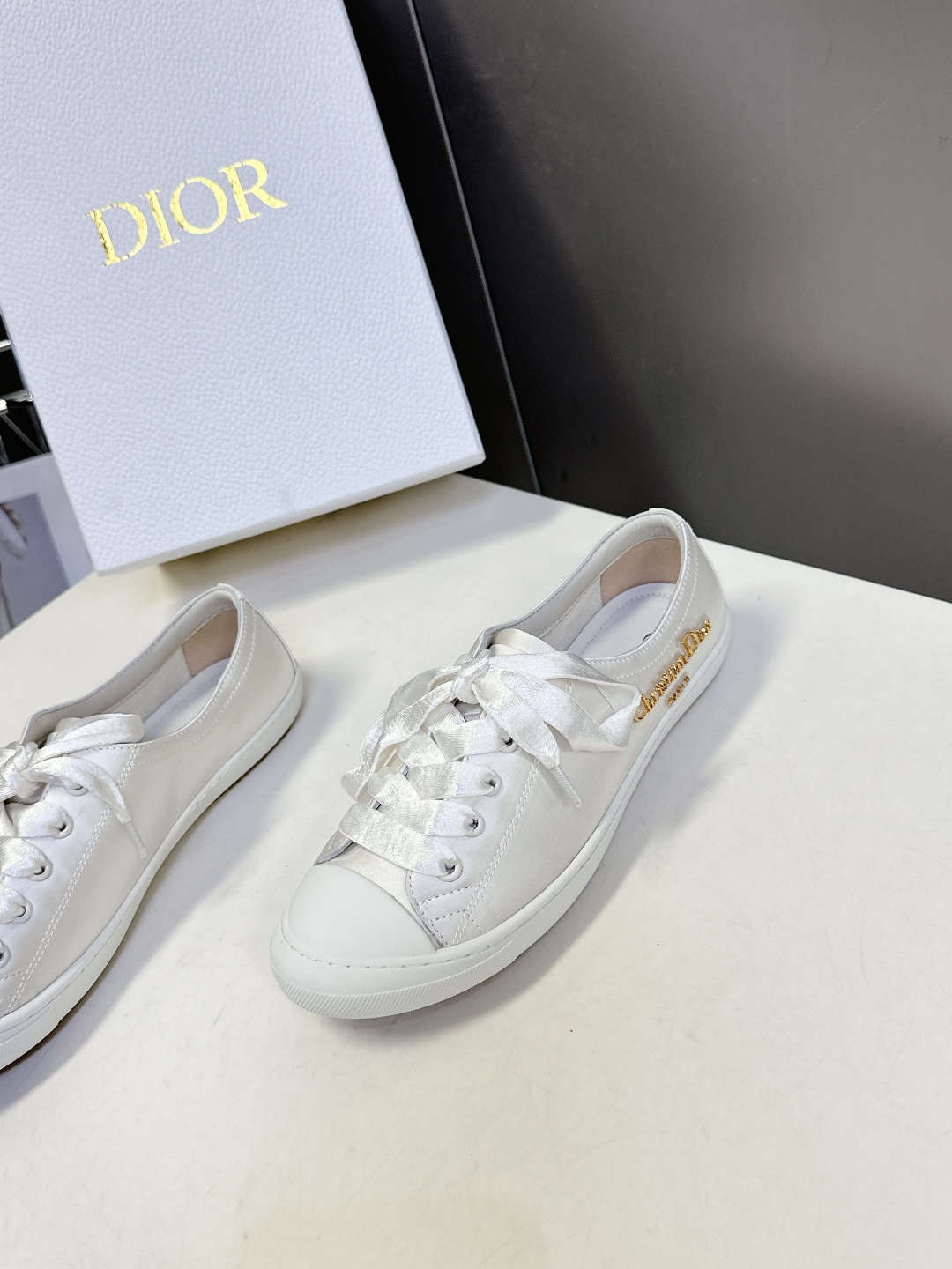  DIOR迪奥2025最新款lucky缎面 休闲鞋  薄底鞋                      