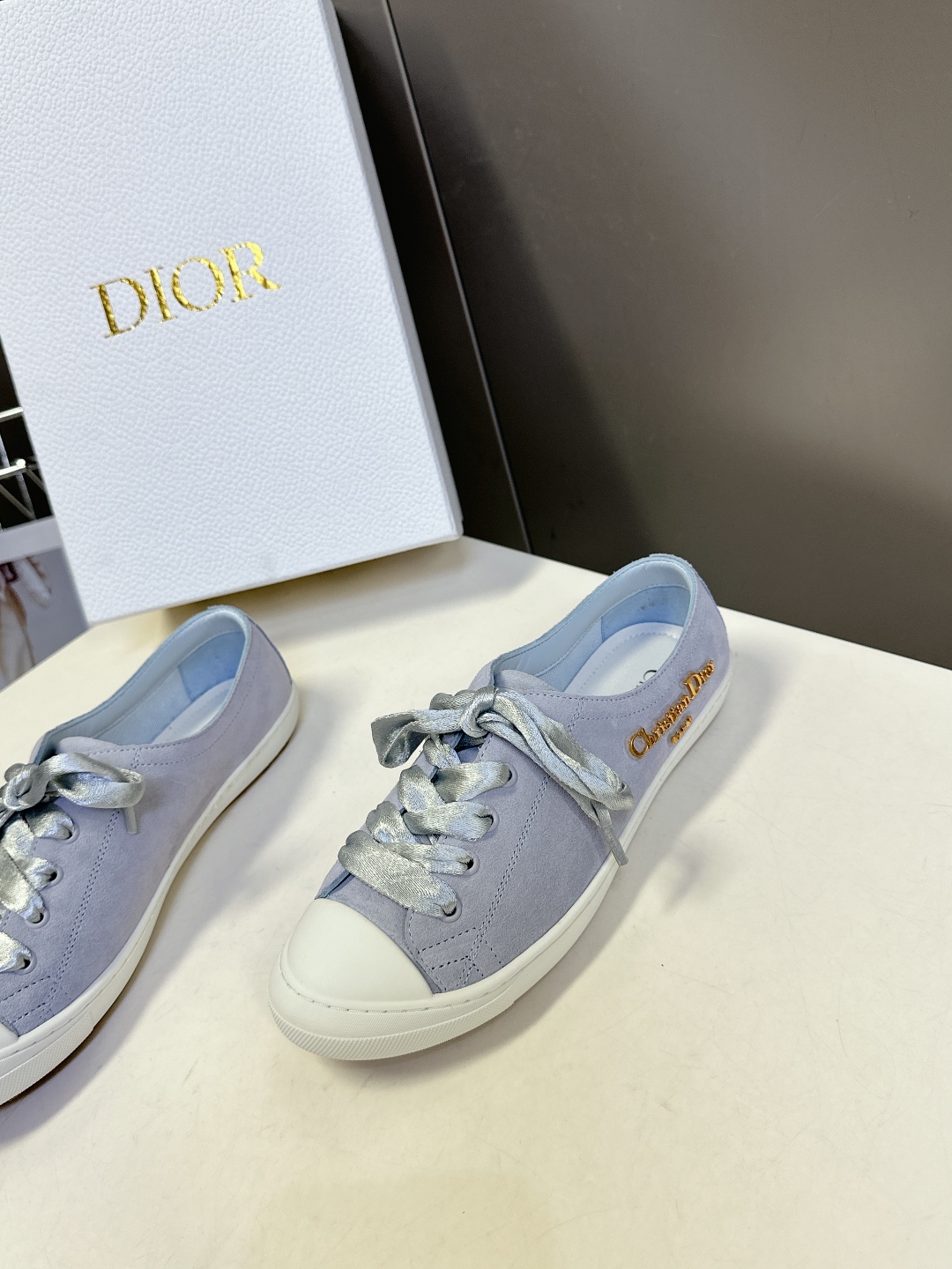  DIOR迪奥2025最新款lucky缎面 休闲鞋  薄底鞋                      