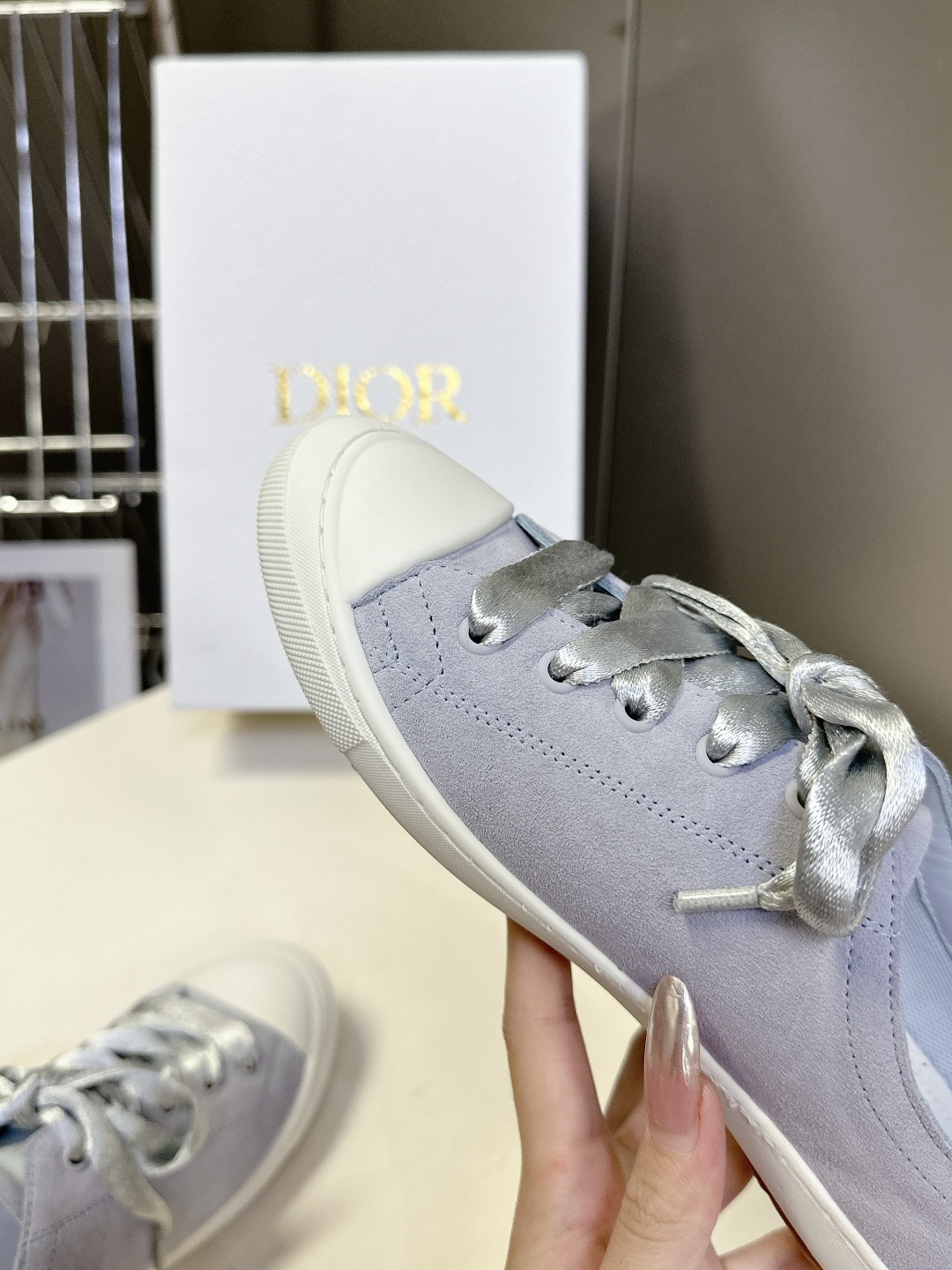  DIOR迪奥2025最新款lucky缎面 休闲鞋  薄底鞋                      