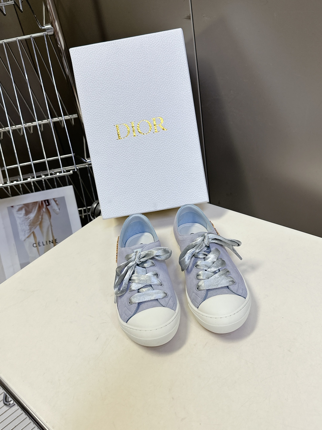  DIOR迪奥2025最新款lucky缎面 休闲鞋  薄底鞋                      