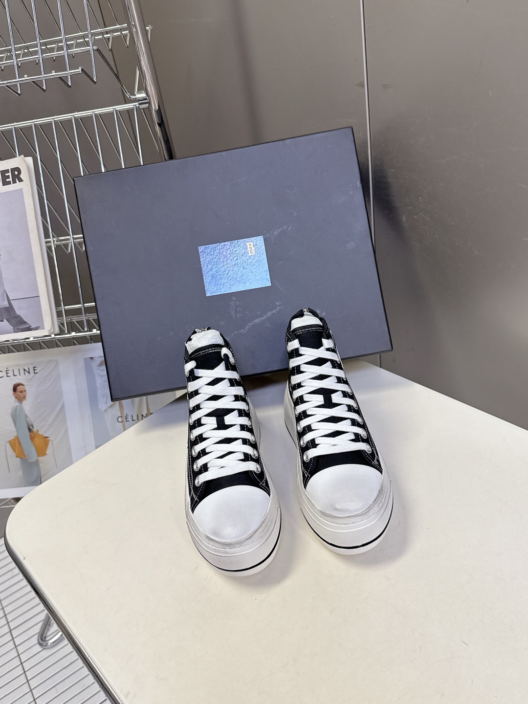 R13小众潮奢品牌最新经典厚底休闲鞋 高帮鞋