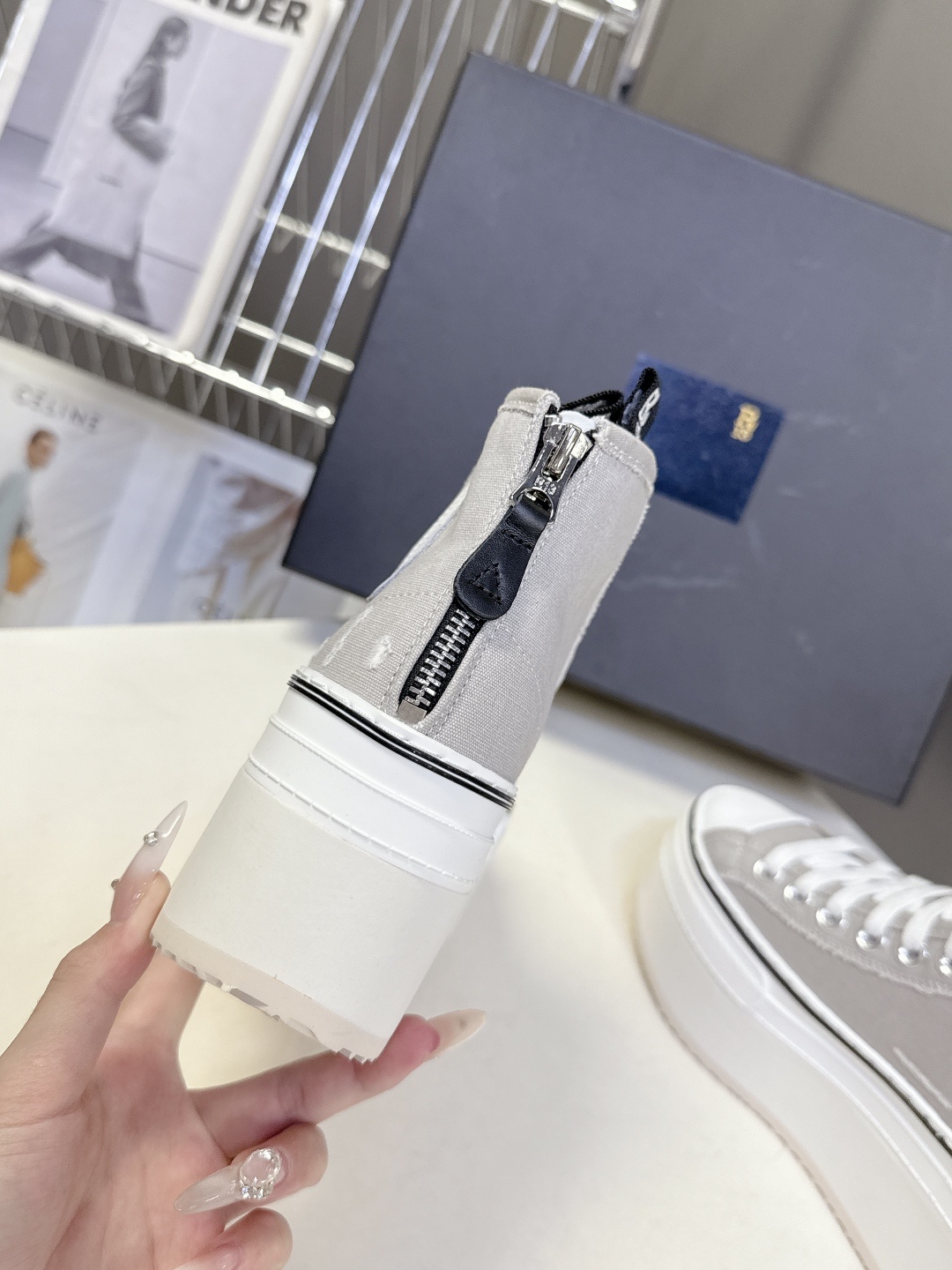 R13小众潮奢品牌最新经典厚底休闲鞋 高帮鞋