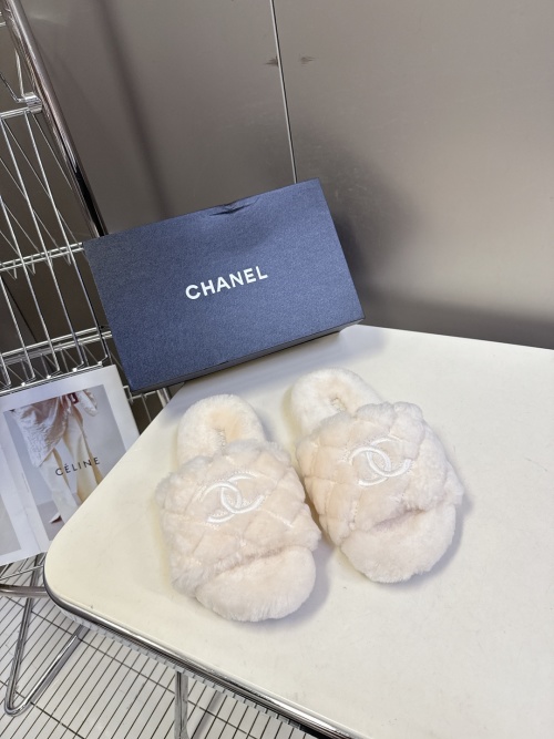 Chanel Women's Double C Shearling Slippers - Cozy Winter Style 1 Chanel Women's Double C Shearling Slippers - Cozy Winter Style