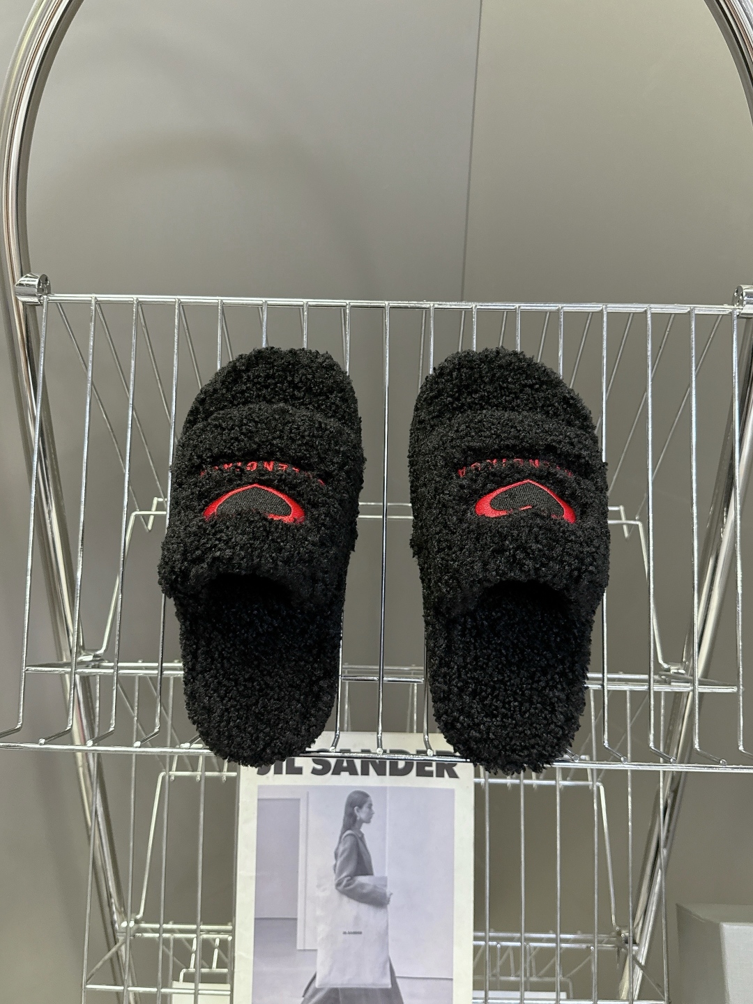 𝐁𝐀𝐋𝐄𝐍𝐂𝐈𝐀𝐆𝐀｜𝐒𝐒 𝐧𝐞𝐰 Balenciaga巴黎世家 新款情侣棉拖爱心刺绣斜纹磨毛棉布面拖鞋