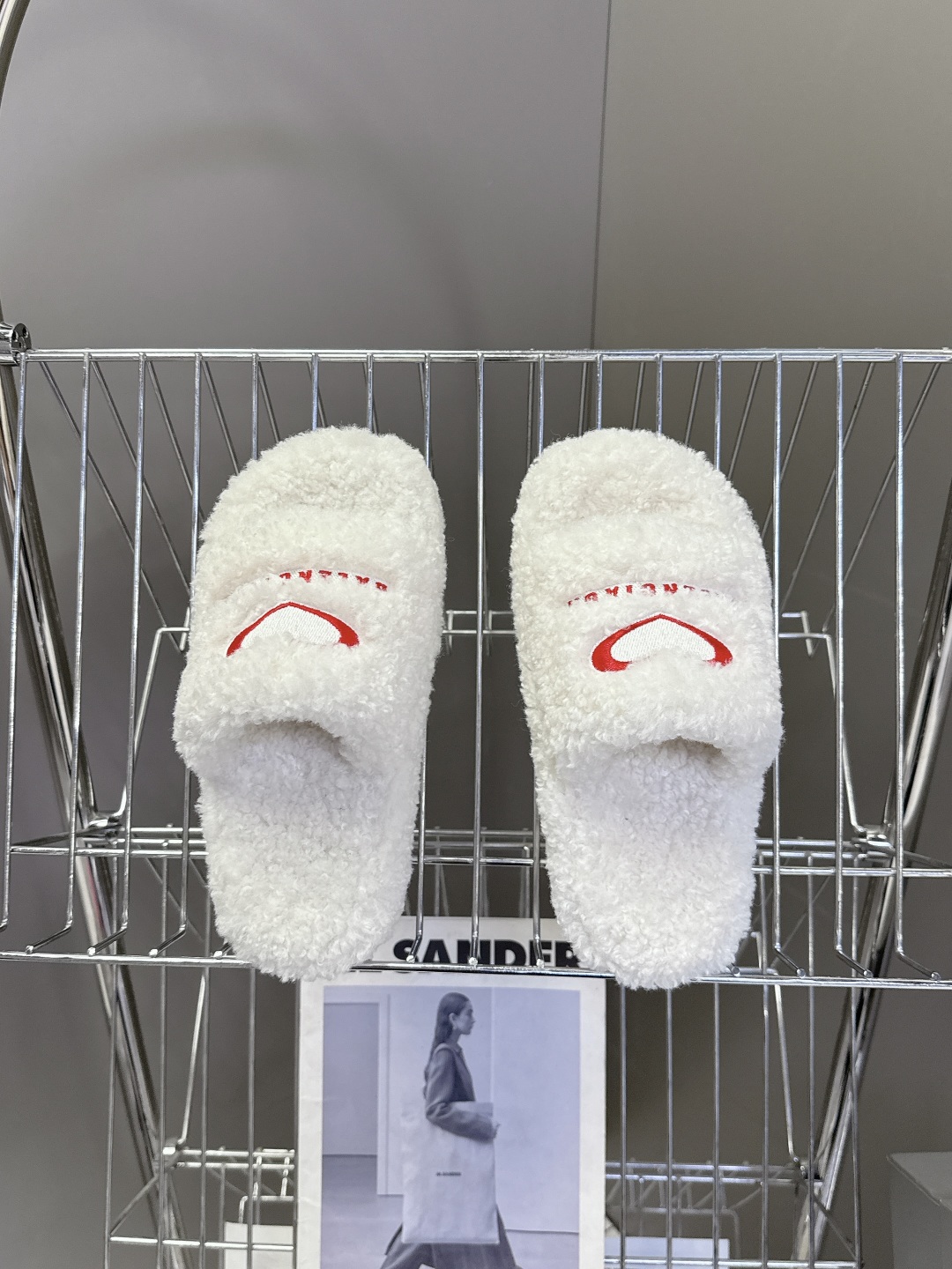 𝐁𝐀𝐋𝐄𝐍𝐂𝐈𝐀𝐆𝐀｜𝐒𝐒 𝐧𝐞𝐰 Balenciaga巴黎世家 新款情侣棉拖爱心刺绣斜纹磨毛棉布面拖鞋
