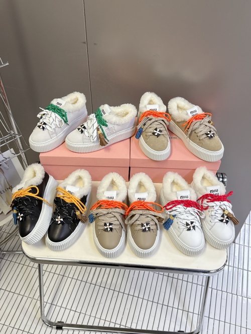 Miu Miu Women's Shearling-Lined Platform Sneakers: Stylish Comfort and Unique Design 1 Miu Miu Women's Shearling-Lined Platform Sneakers: Stylish Comfort and Unique Design