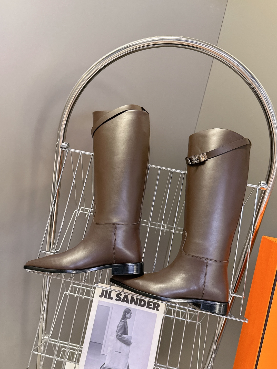 顶级代购版HERMES爱马仕kelly尖头骑士靴 超多明星网红种草 经典中的经典 面料进口意大利饮奶小牛