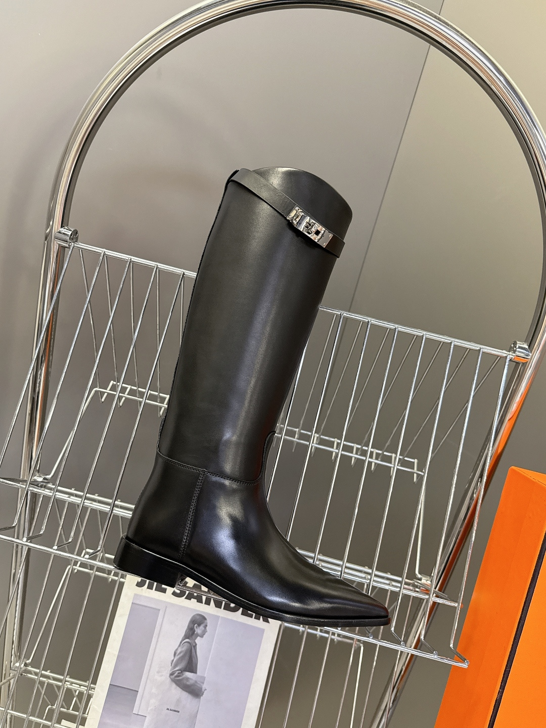 顶级代购版HERMES爱马仕kelly尖头骑士靴 超多明星网红种草 经典中的经典 面料进口意大利饮奶小牛