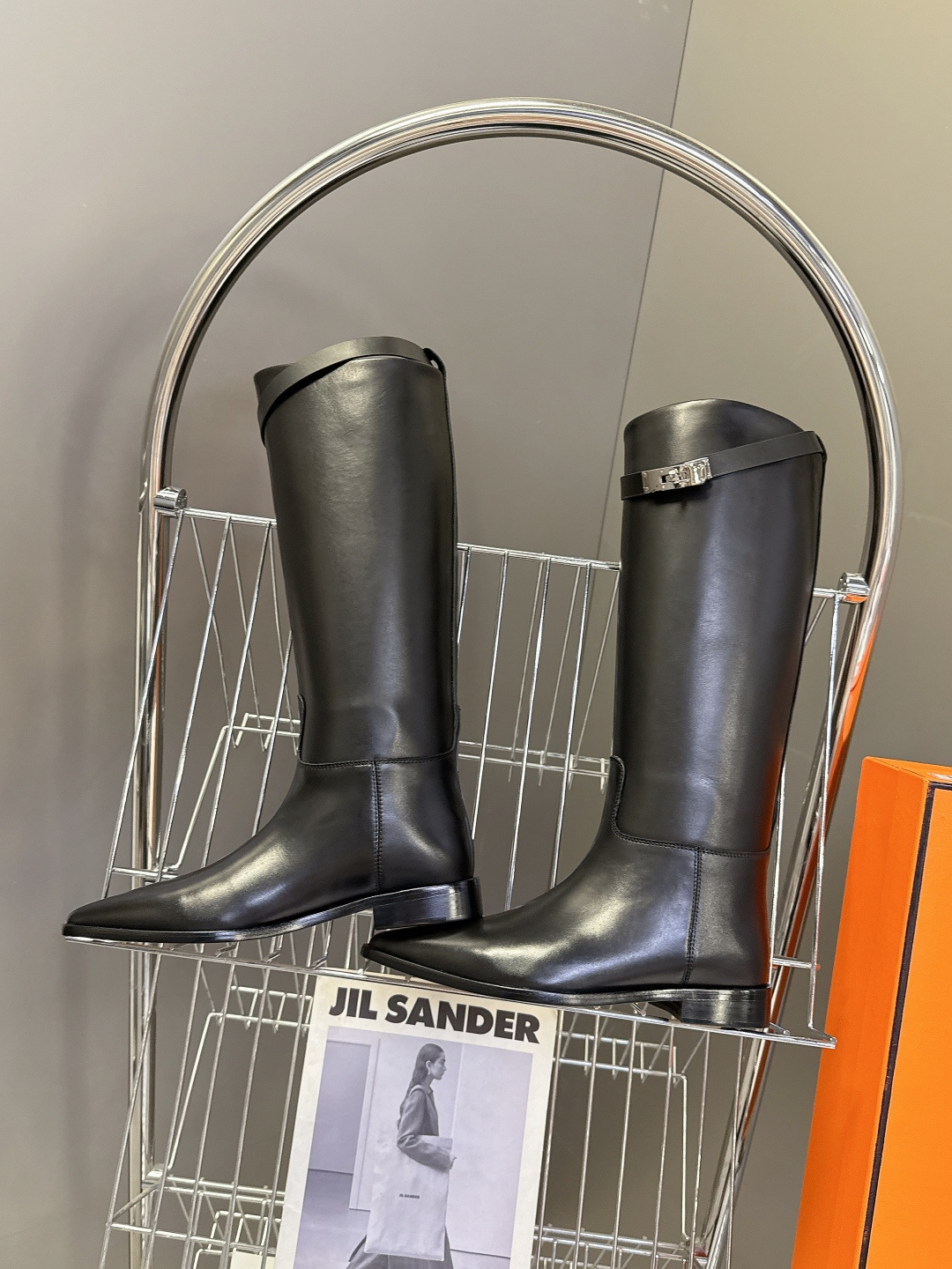 顶级代购版HERMES爱马仕kelly尖头骑士靴 超多明星网红种草 经典中的经典 面料进口意大利饮奶小牛