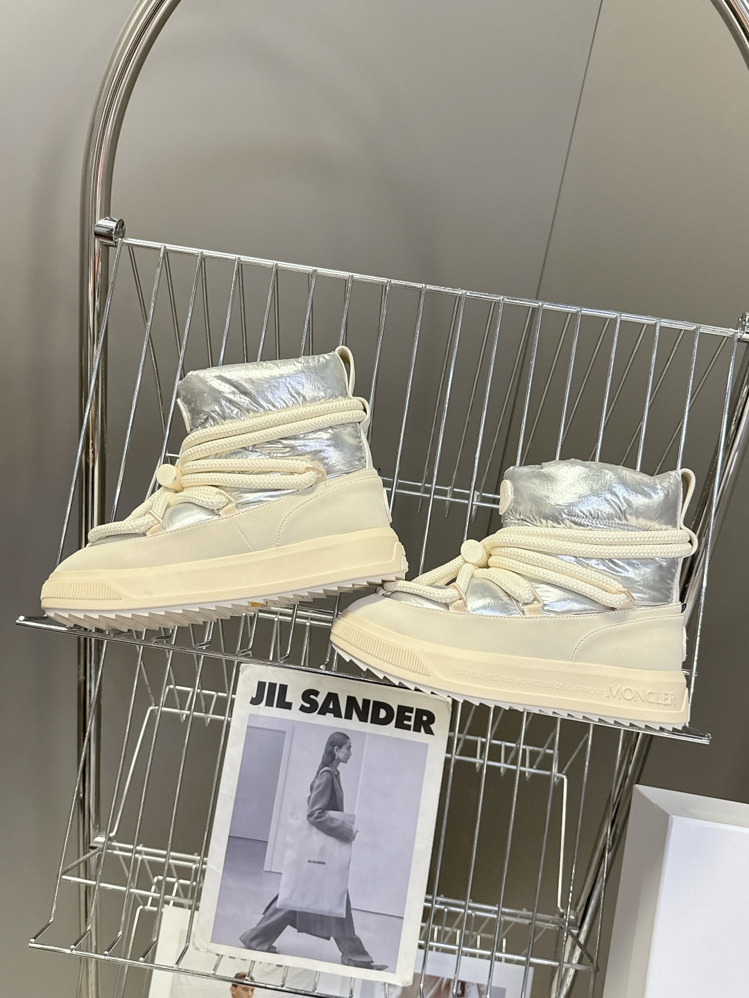 Moncler蒙口2025秋冬最新款雪地靴 奢华与功能的完美融合 行走的羽绒服:防水尼龙+加绒内里，-1