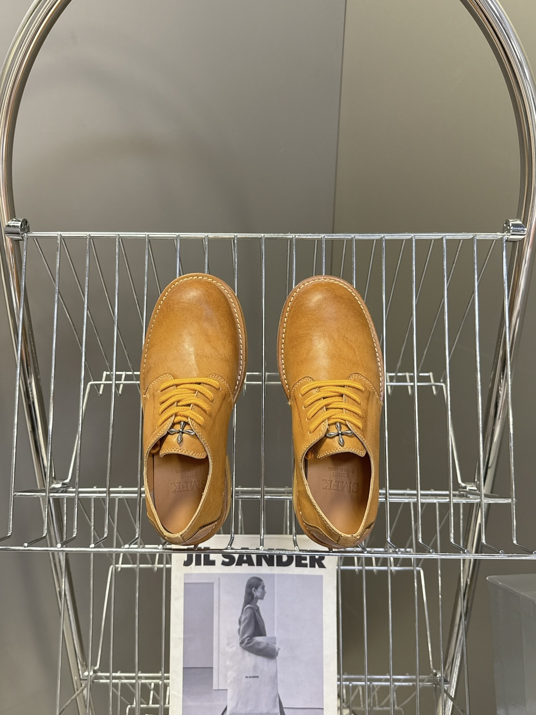 SMFK潮牌十字架秋冬最新款水洗皮鞋 牛仔靴 短靴超多明星网红种草 简约的设计 十字架logo点缀 品牌