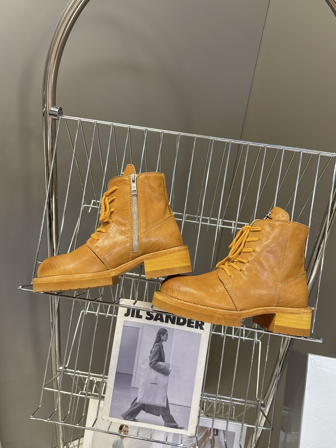 SMFK潮牌十字架秋冬最新款水洗皮鞋 牛仔靴 短靴超多明星网红种草 简约的设计 十字架logo点缀 品牌