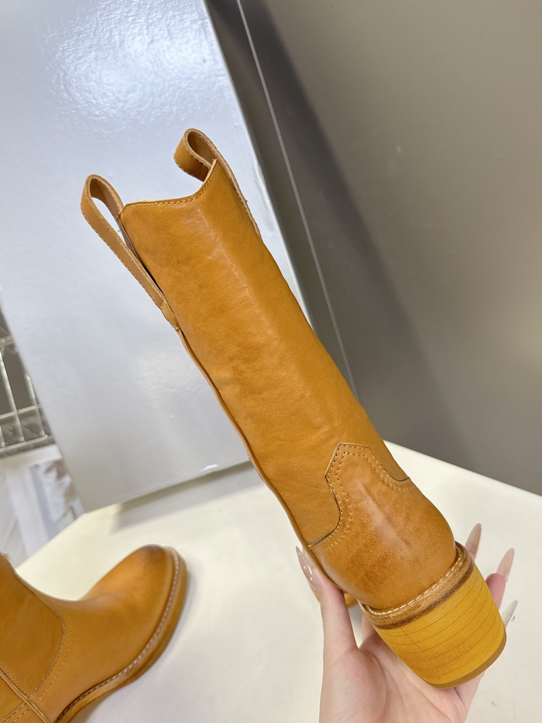 SMFK潮牌十字架秋冬最新款水洗皮鞋 牛仔靴 短靴超多明星网红种草 简约的设计 十字架logo点缀 品牌