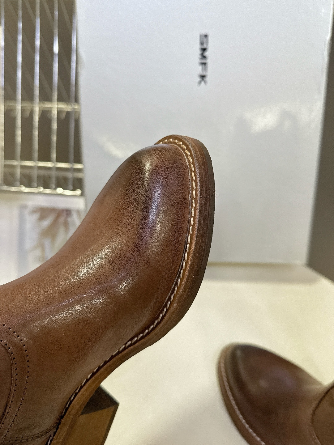 SMFK潮牌十字架秋冬最新款水洗皮鞋 牛仔靴 短靴超多明星网红种草 简约的设计 十字架logo点缀 品牌