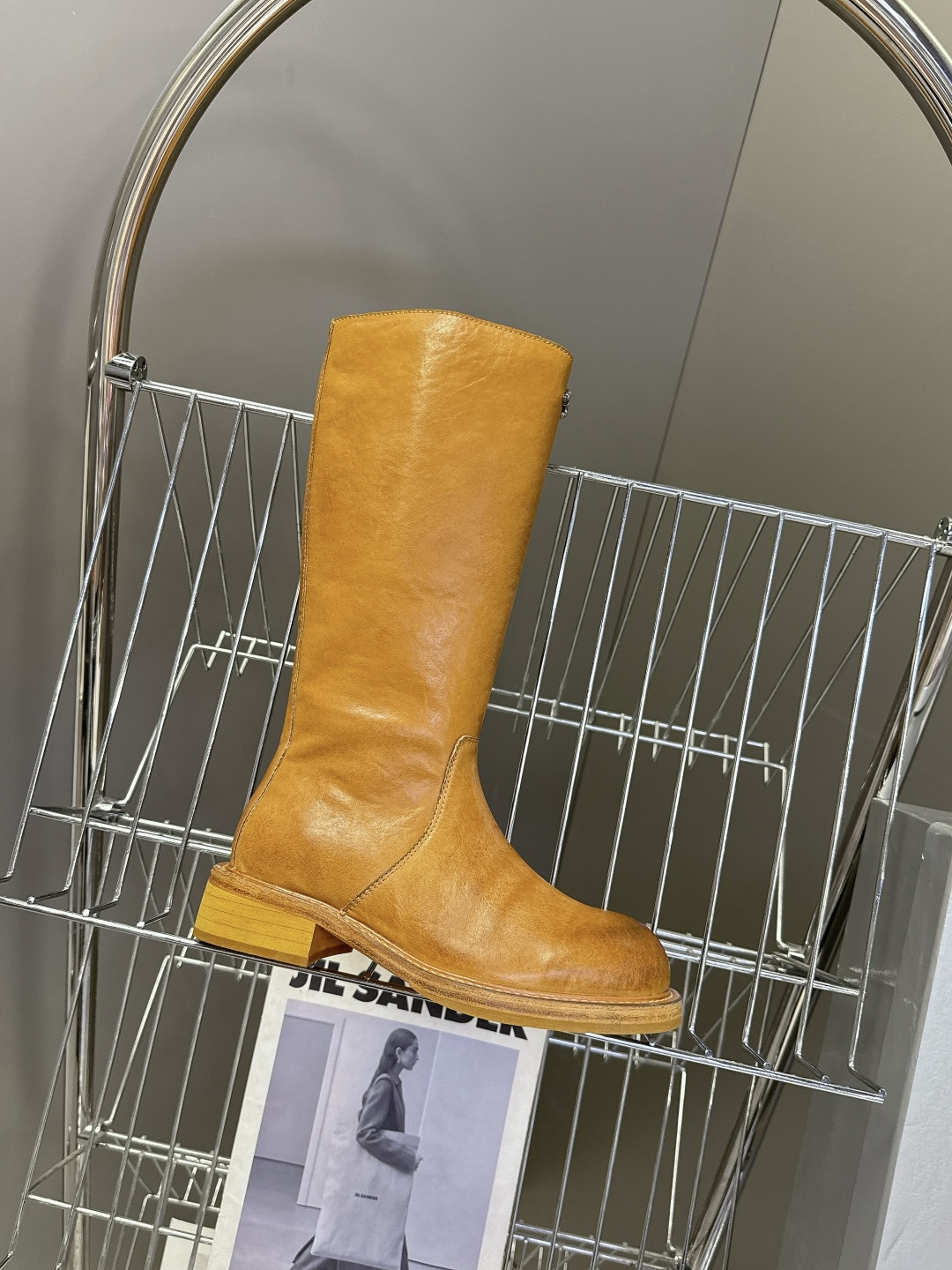 SMFK潮牌十字架秋冬最新款水洗皮鞋 牛仔靴 短靴超多明星网红种草 简约的设计 十字架logo点缀 品牌