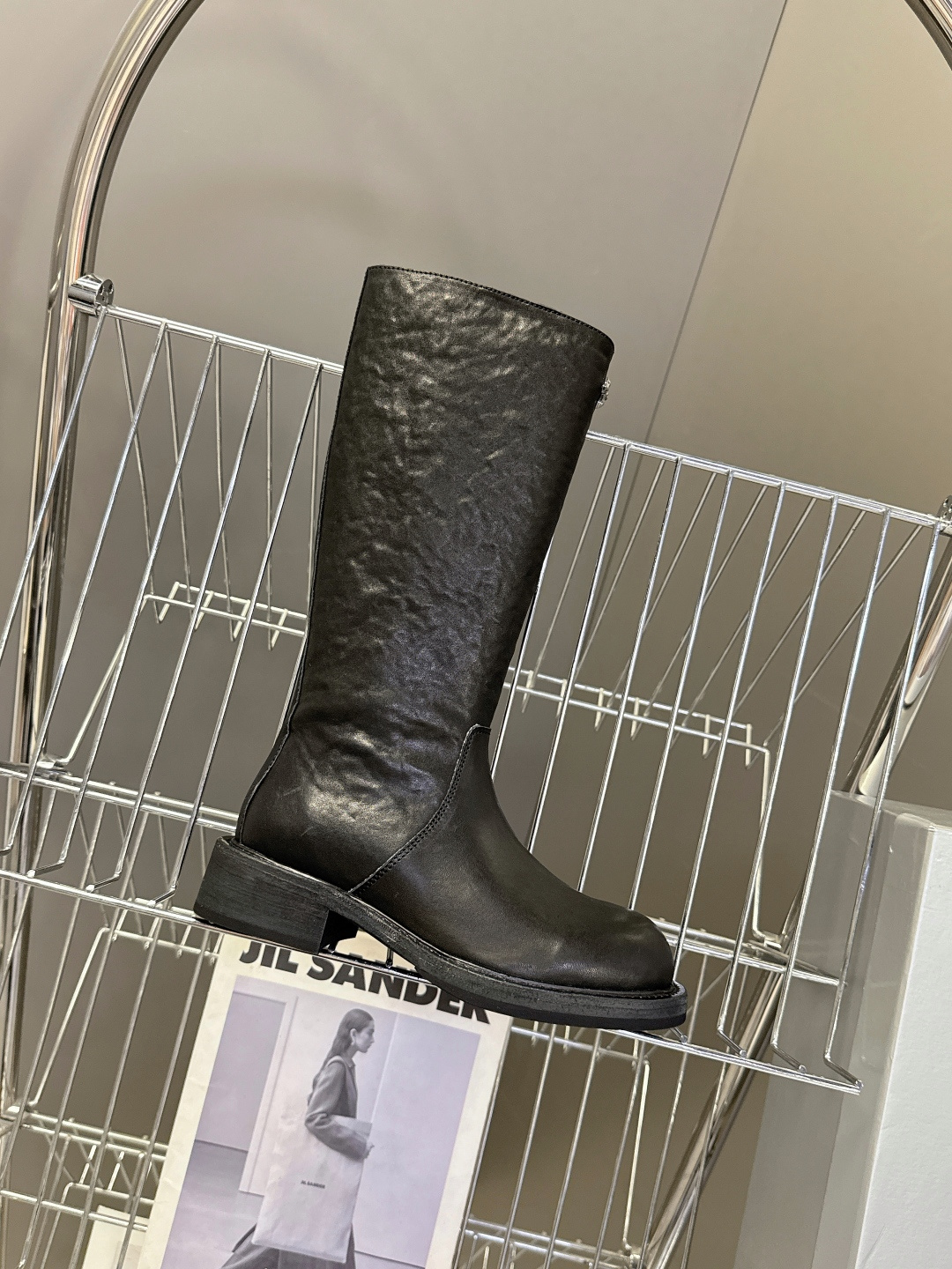 SMFK潮牌十字架秋冬最新款水洗皮鞋 牛仔靴 短靴超多明星网红种草 简约的设计 十字架logo点缀 品牌