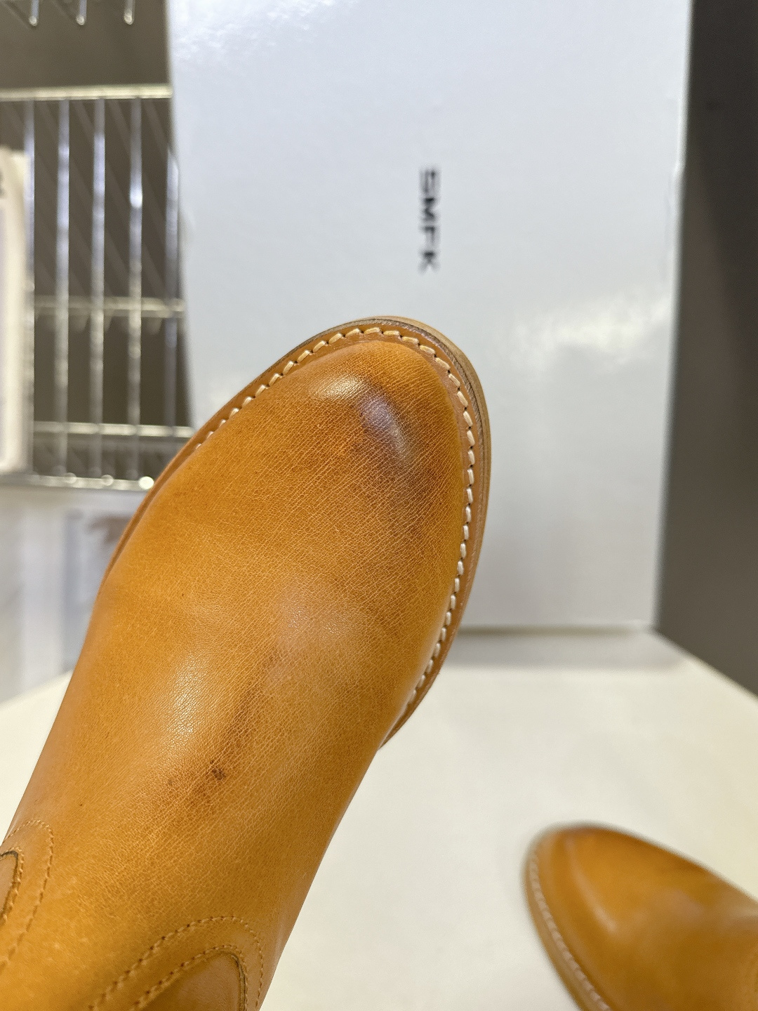 SMFK潮牌十字架秋冬最新款水洗皮鞋 牛仔靴 短靴超多明星网红种草 简约的设计 十字架logo点缀 品牌