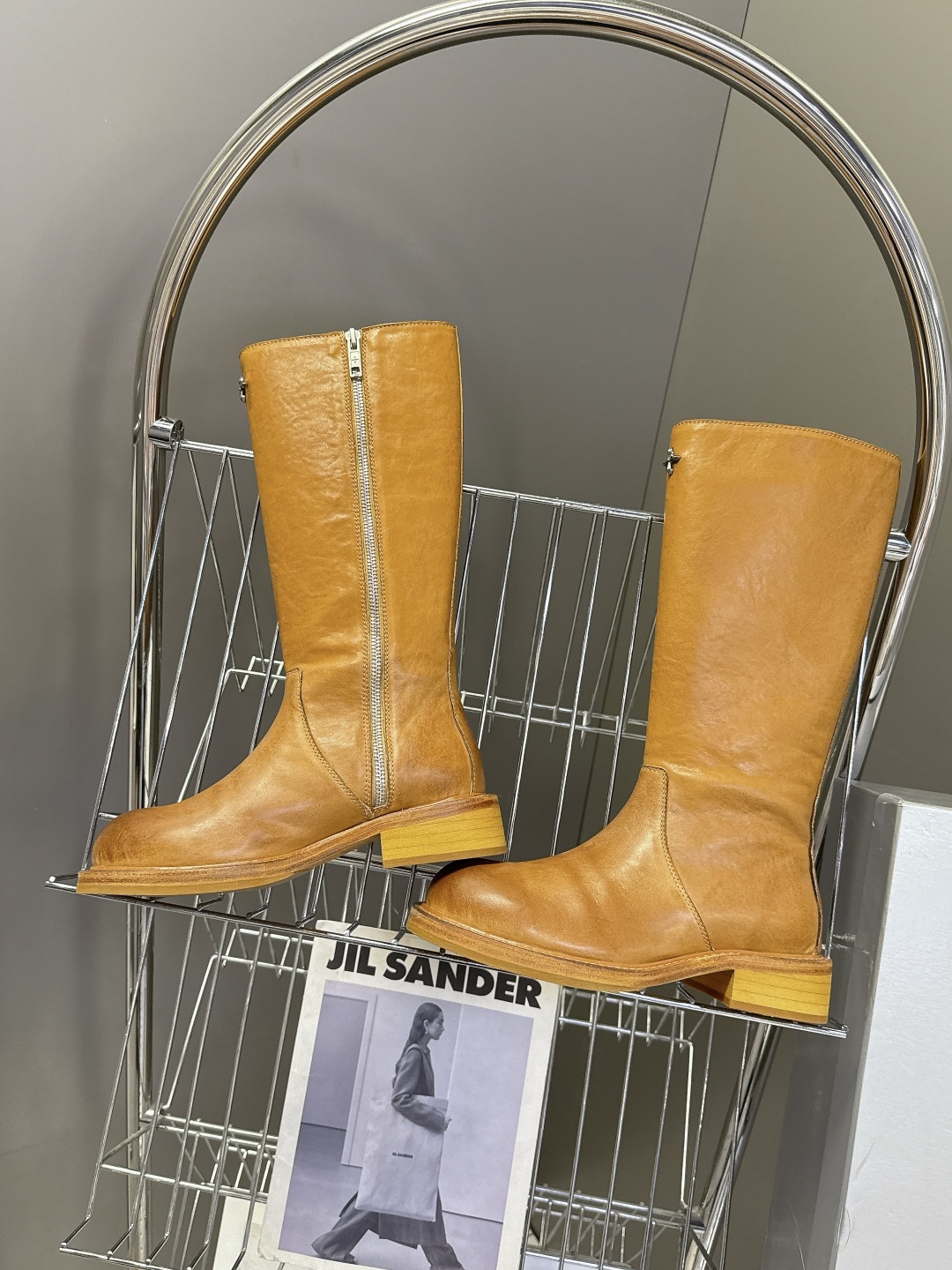 SMFK潮牌十字架秋冬最新款水洗皮鞋 牛仔靴 短靴超多明星网红种草 简约的设计 十字架logo点缀 品牌