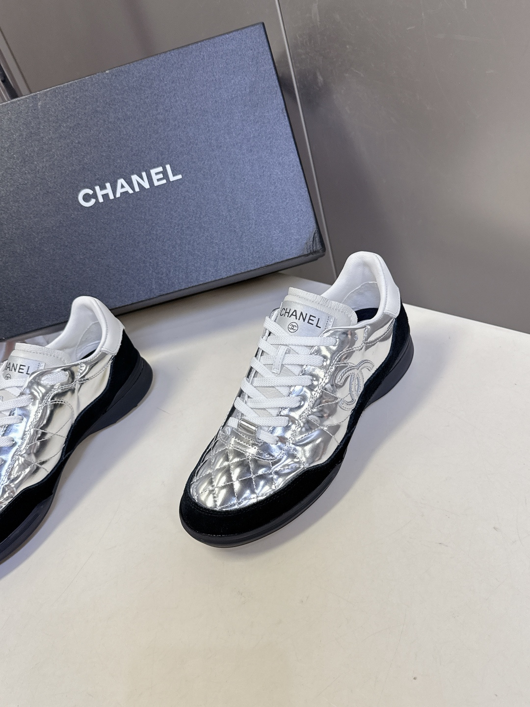 CHANEL香奈儿25N菱格纹棒球鞋 网球鞋 运动鞋原版购入开发 做货 小香最新隐藏款网球鞋软菱格纹 柔