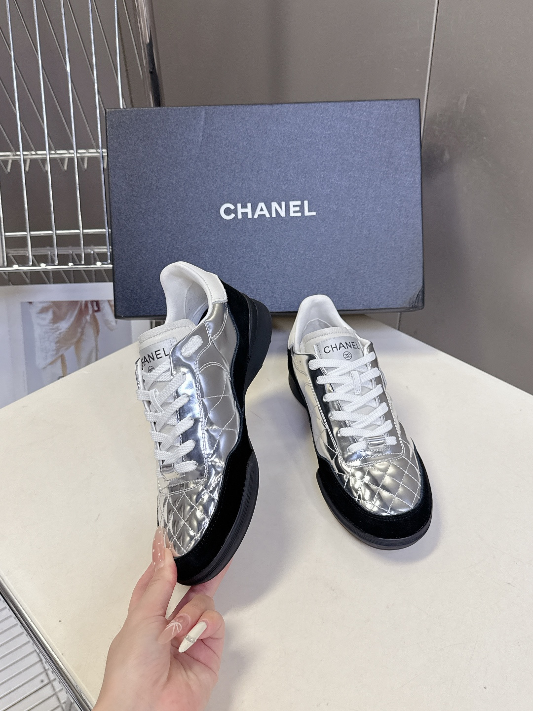 CHANEL香奈儿25N菱格纹棒球鞋 网球鞋 运动鞋原版购入开发 做货 小香最新隐藏款网球鞋软菱格纹 柔