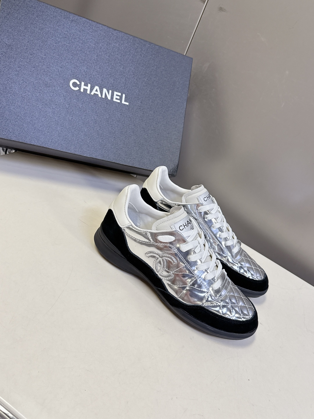 CHANEL香奈儿25N菱格纹棒球鞋 网球鞋 运动鞋原版购入开发 做货 小香最新隐藏款网球鞋软菱格纹 柔