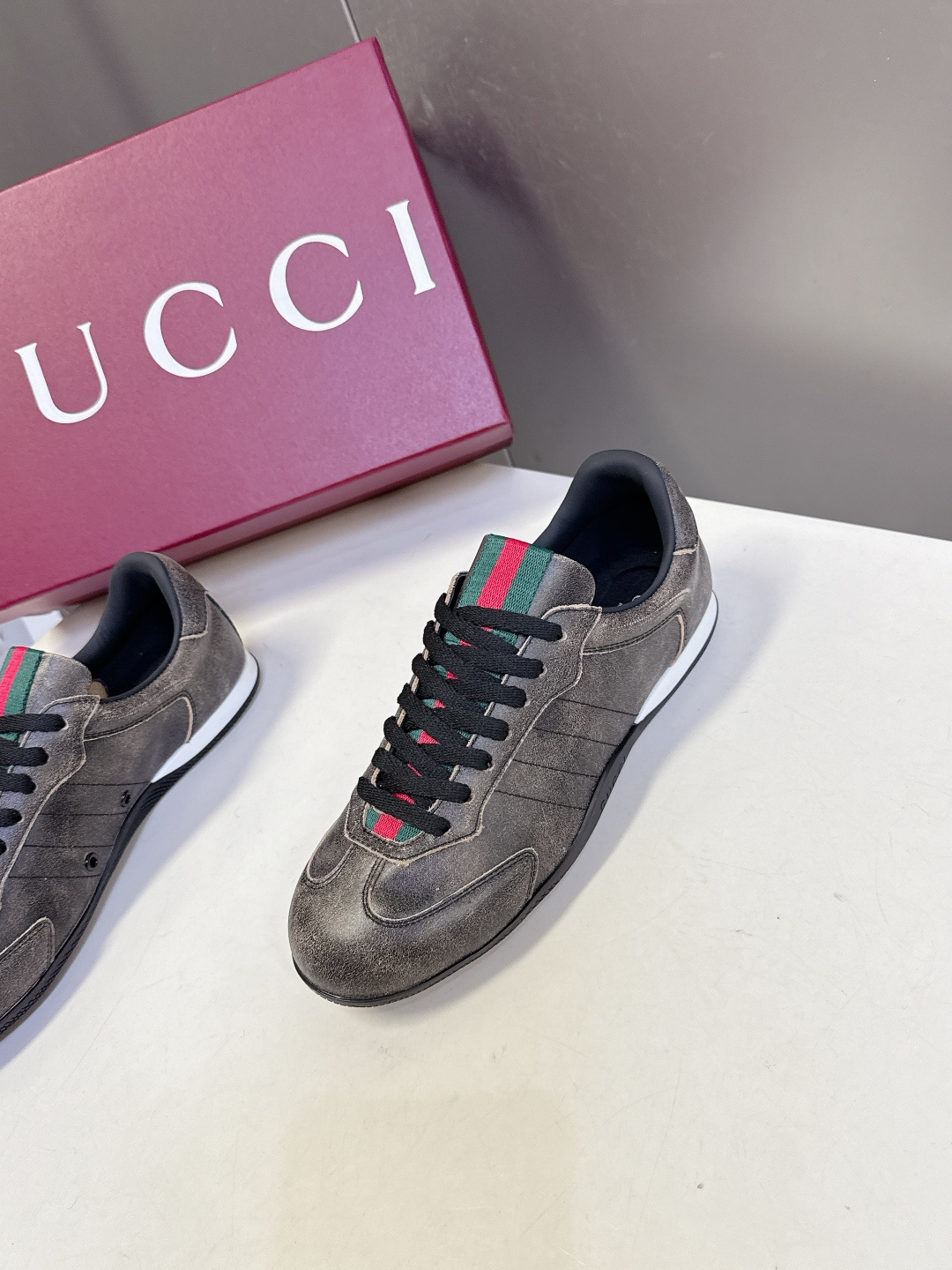 男装➕10 Gucci古驰Shift系列情侣款运动鞋系带休闲德训鞋超多明星网红种草 Gucci Shif