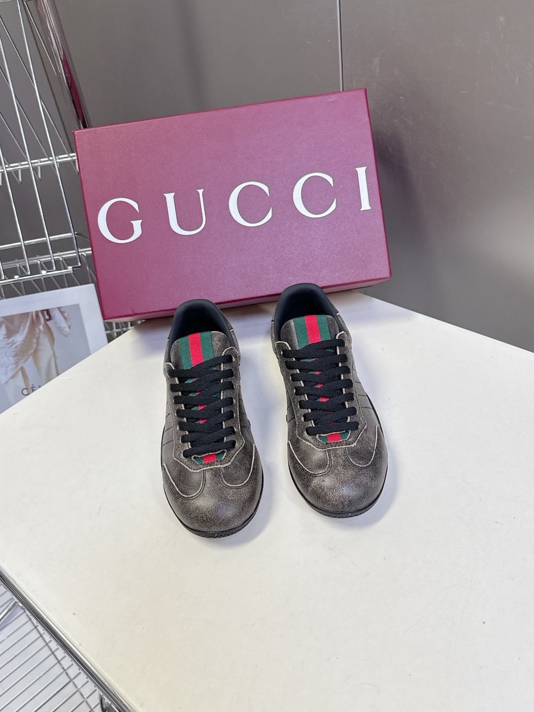 男装➕10 Gucci古驰Shift系列情侣款运动鞋系带休闲德训鞋超多明星网红种草 Gucci Shif