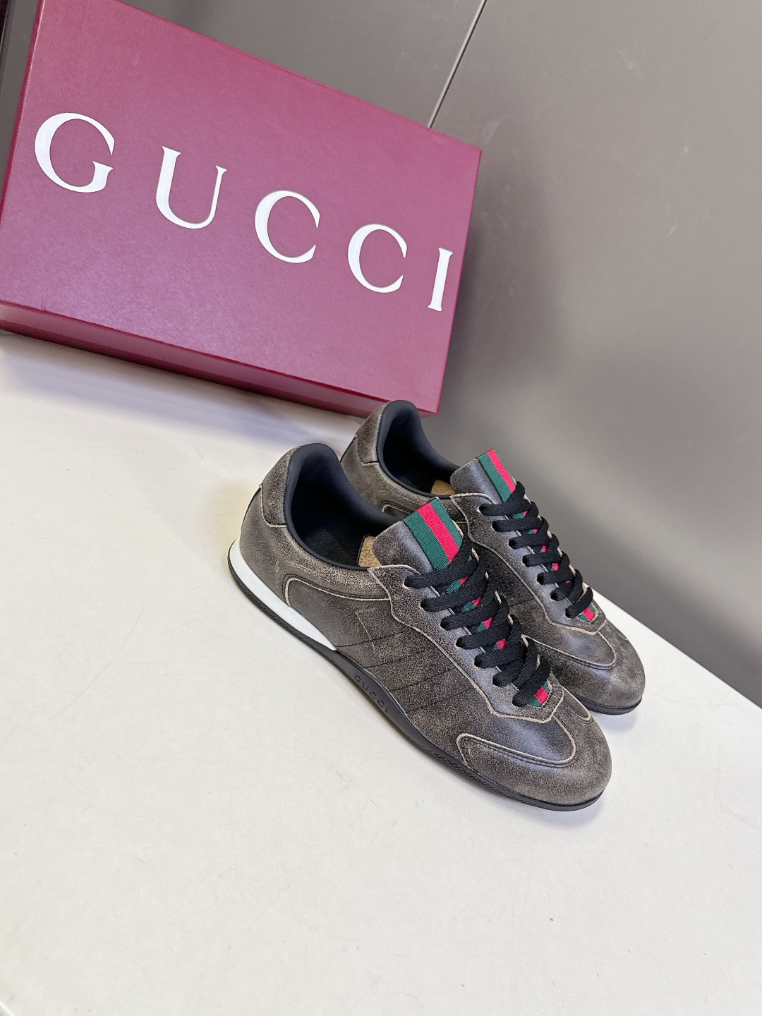 男装➕10 Gucci古驰Shift系列情侣款运动鞋系带休闲德训鞋超多明星网红种草 Gucci Shif