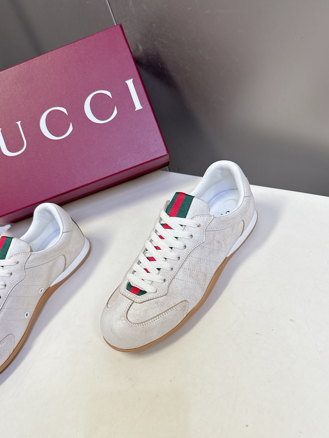 男装➕10 Gucci古驰Shift系列情侣款运动鞋系带休闲德训鞋超多明星网红种草 Gucci Shif
