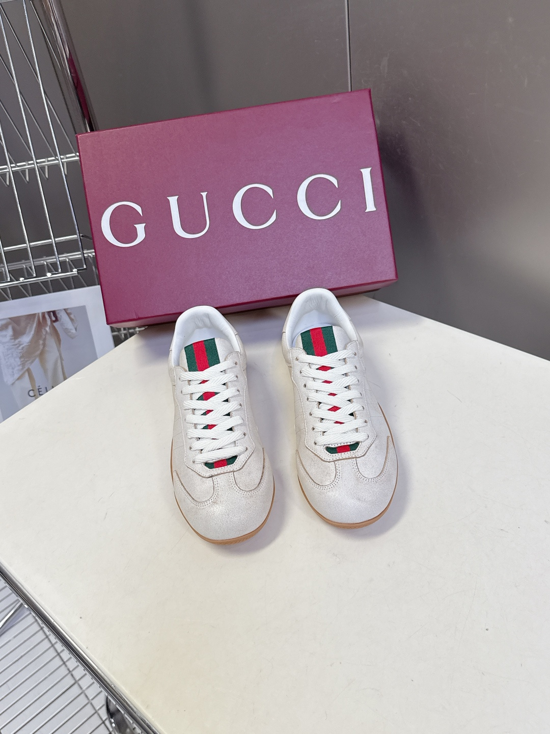 男装➕10 Gucci古驰Shift系列情侣款运动鞋系带休闲德训鞋超多明星网红种草 Gucci Shif